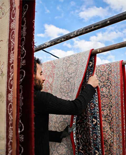 خشک کردن قالی در قالیشویی کامرانیه  